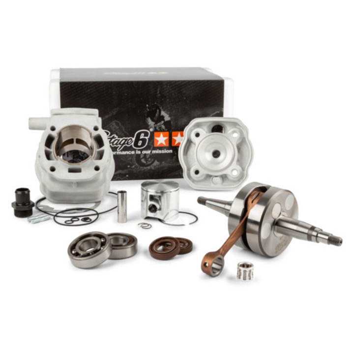 Комплект за тунинг цилиндър + колянов вал Stage6 BigRacing 77cc Derbi Euro2 MX_S6-7019210/PACK1