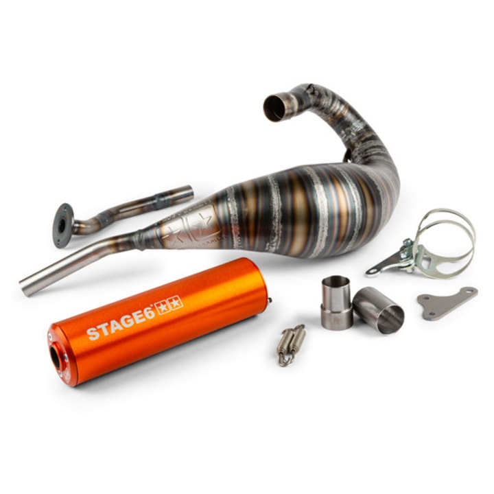 Kipufogó Stage6 80 - 90cc CNC narancs HM-Moto / Vent / Beta RR MX_S6-9518805/OR