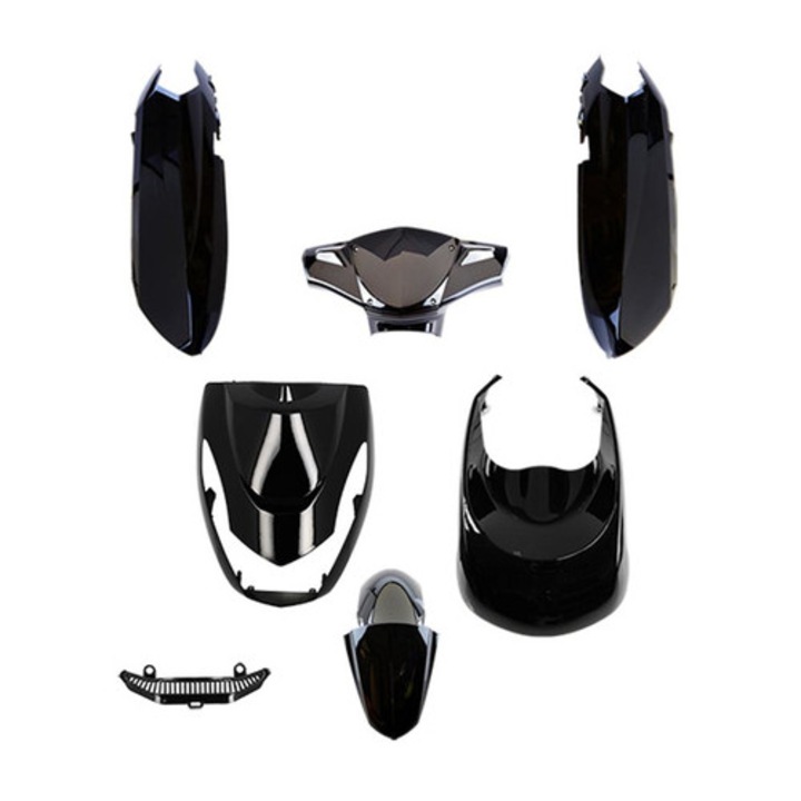 Idomkészlet 7 db fekete metál Peugeot Kisbee MX_STR-931/BK