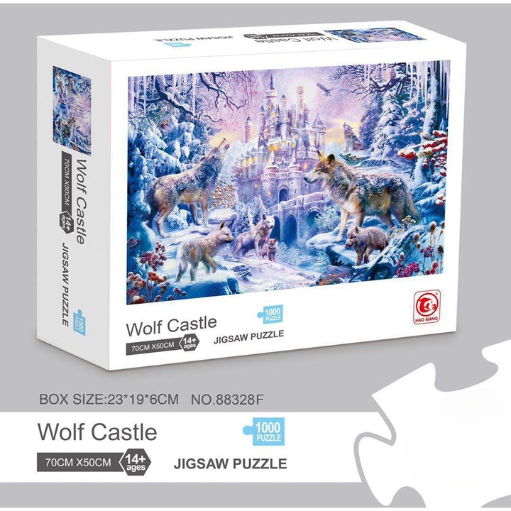 Puzzle plat din hartie, 1000 piese, Wolfsburg, set