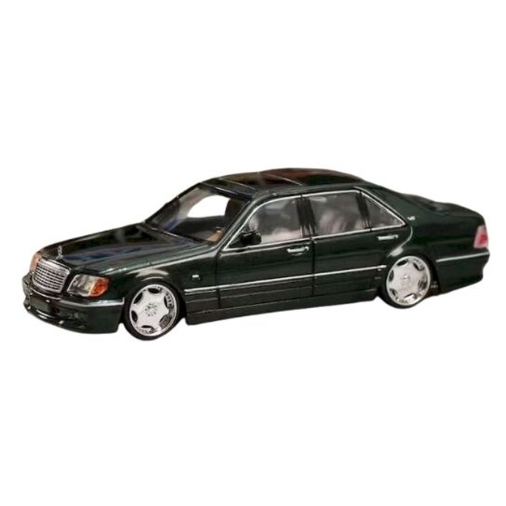 Mercedes-Benz W140 S600 Zöld autómodell 1:64 Street Weapon