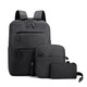 Rucsac business, set de 3 piese, capacitate mare, rucsac cu incarcare USB, pentru laptopuri de 15.6 inch, negru, 42x12x30cm