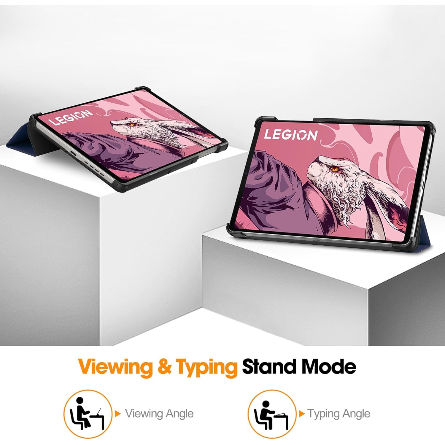 Husa pentru Lenovo Legion Tab Gen 3 2025 8.8 inch tip stand functie sleep/wake-up si inchidere magnetica, protectie 360 - albastru