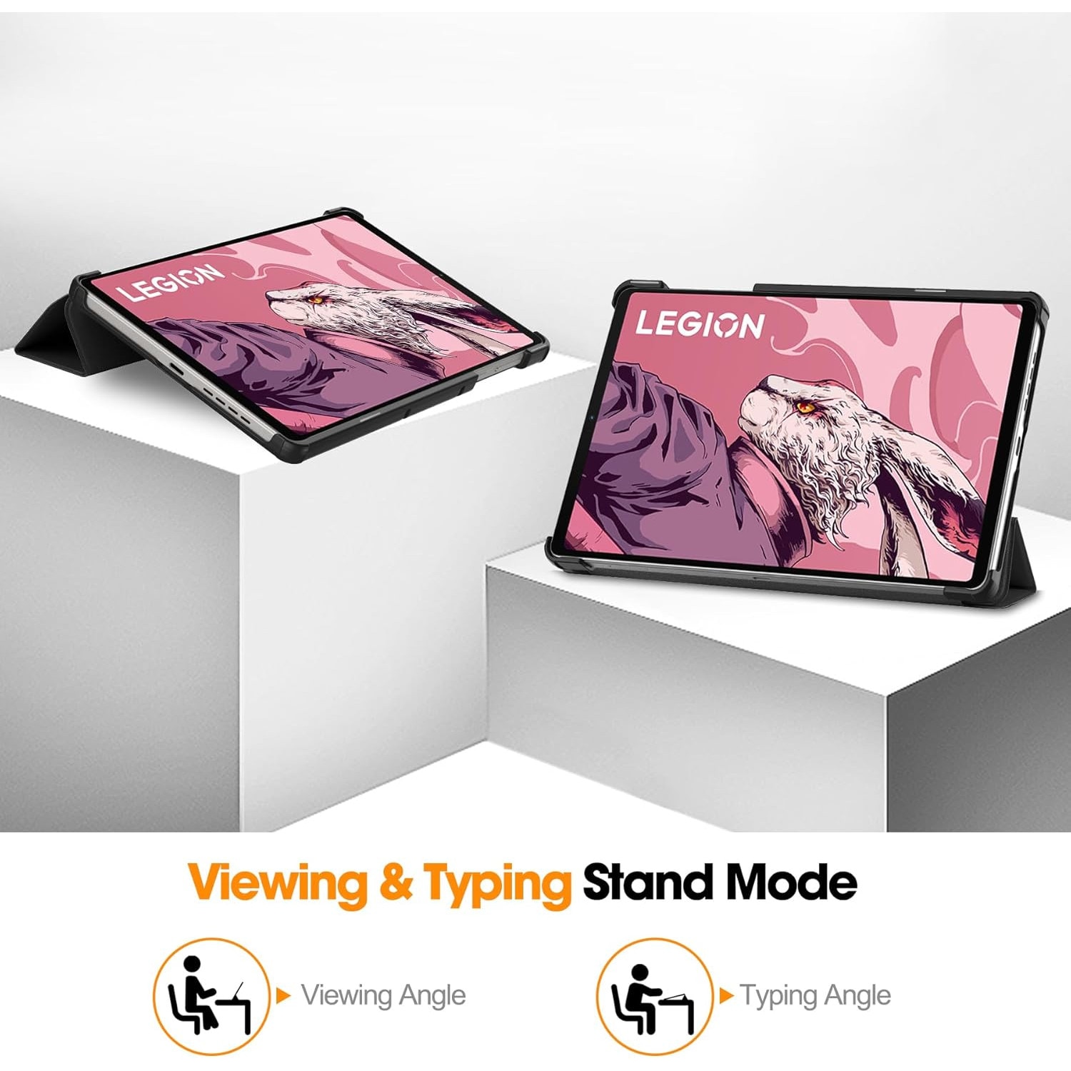 Husa pentru Lenovo Legion Tab Gen 3 2025 8.8 inch tip stand functie sleep/wake-up si inchidere magnetica, protectie 360 - negru