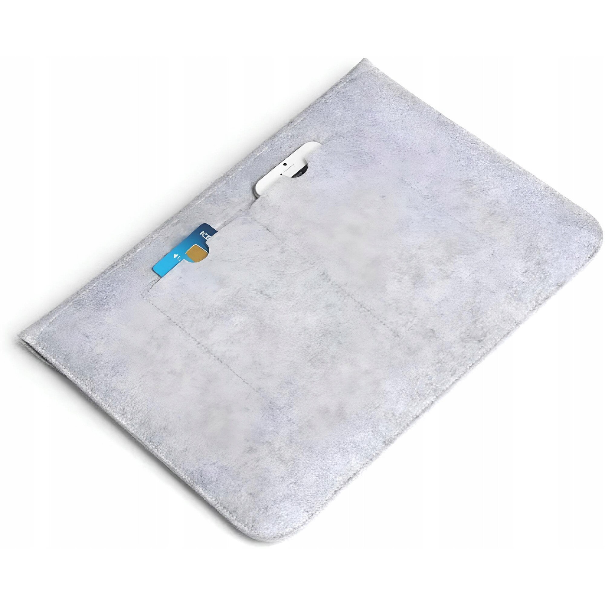 Husa elegantă din fetru pentru laptop, 15 inch, design modern, compartiment dublu, 39x27.5cm