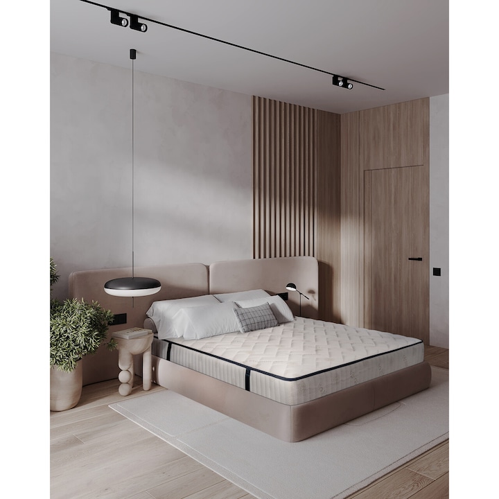 Saltea ortopedică Green Future Sleep Guard Pocket Memory, medie fermă, 180x200 cm, 30 cm înălțime, Dual Confort