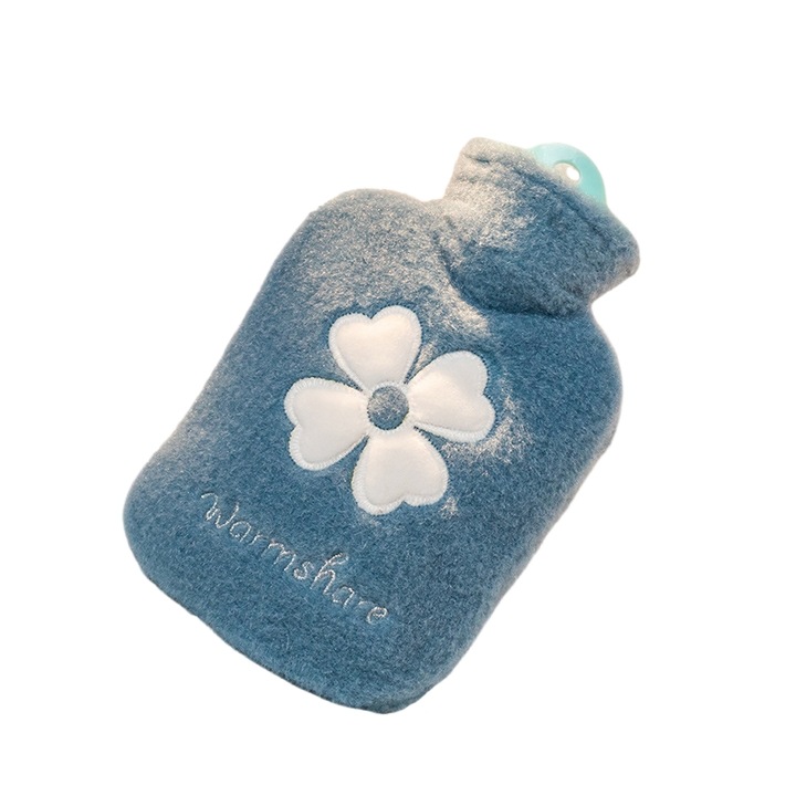 Бутилка за топла вода, 1000 ml, синя, ръчна загряваща възглавница