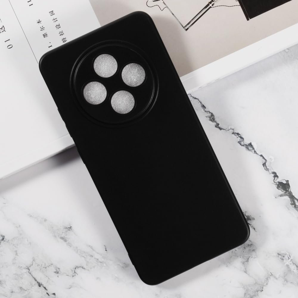 Husa pentru Oppo Reno 12F / 12FS 5G, Silicon Negru, cu protectie camera, BzStore
