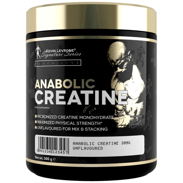 Хранителна добавка Kevin Levrone Anabolic Creatine Creatine Monohydrate Powder, Неовкусен, 300 грама