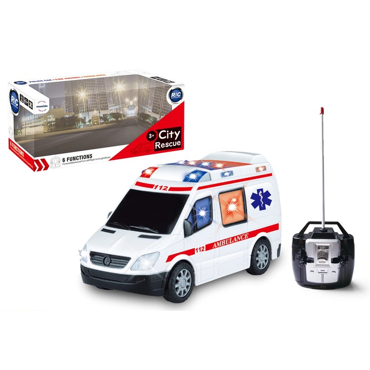 Mamido Távirányítós mentőautó fényekkel Mentőautó MT1376