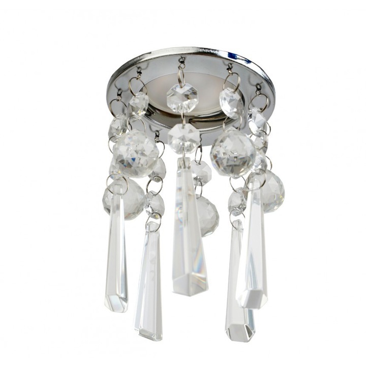 Lustră cu cristale Lightex, LS400206, GU10, max.7W, Ф85x150mm/decupaj 55mm