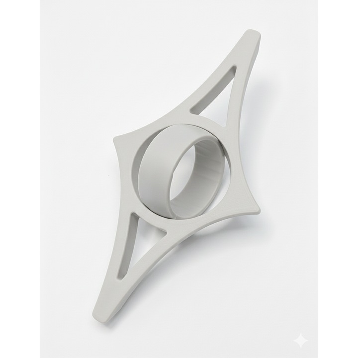 Suport pagini carte, 360 fidget, culoare gri, pozitionare pe deget pentru mentinerea cartii deschise cu usurinta, cadou pentru cititori, ergonomic si distractiv