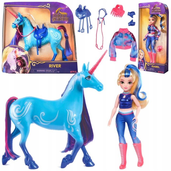 LALKA Isabel 24cm és Unicorn River Unicorn Academy szett kiegészítőkkel