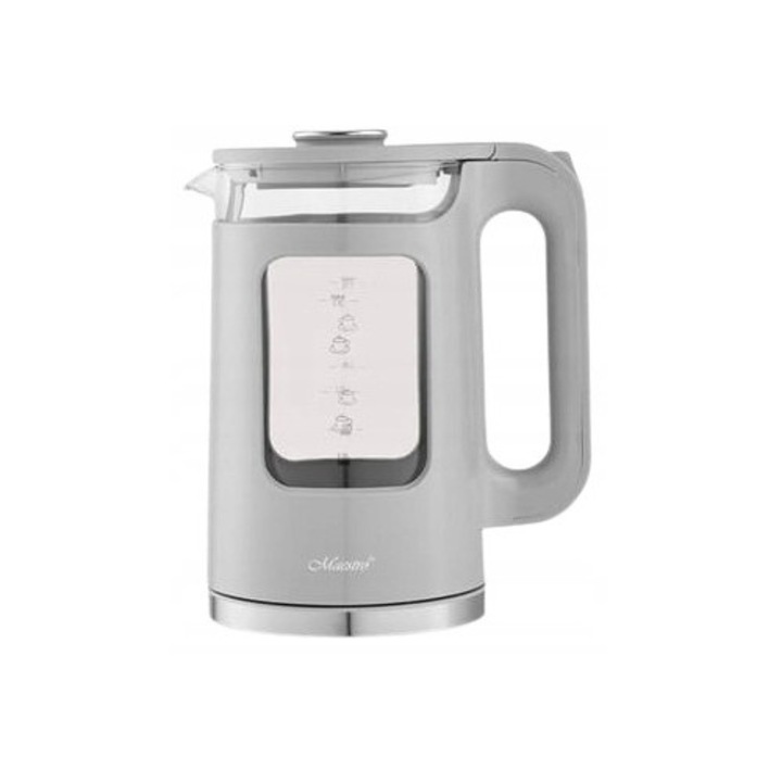 Ceainic Electric MAESTRO MR-065, 1.7L, 2200W, Sticlă, Gri