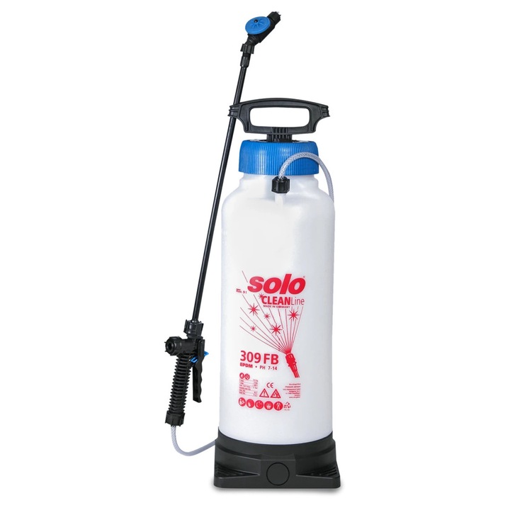 Pulverizator cu spuma SOLO CLEANLine 309 FB, Valoare pH 7-14, 9 l