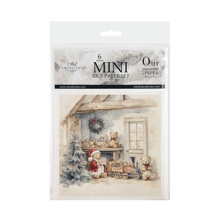 Оризови декупажни хартии, ITD Collection RSM193, 14.8x14.8 cm / 6 бр. комплект