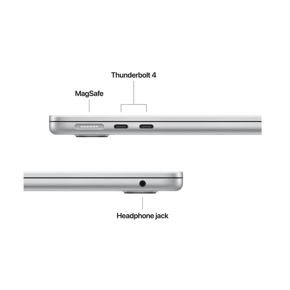 Laptop Apple MacBook Air 13, Procesor Apple M4 chip 10-core CPU, 8-core GPU, 13.6" WQXGA, 16GB, 256GB, layout INT, Mac OS Argintiu + adaptor retea 70W