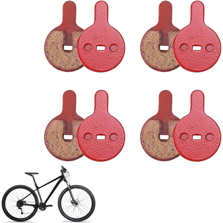 Plăcuțe frână KUNST set 4 perechi rotunde pentru bicicletă, semi-metalice, performanță ridicată, utilizare în condiții de munte
