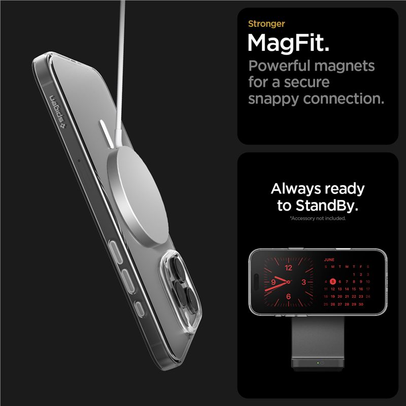 Carcasa Spigen Thin Fit T cu MagSafe compatibila cu iPhone 16 Pro, Transparent