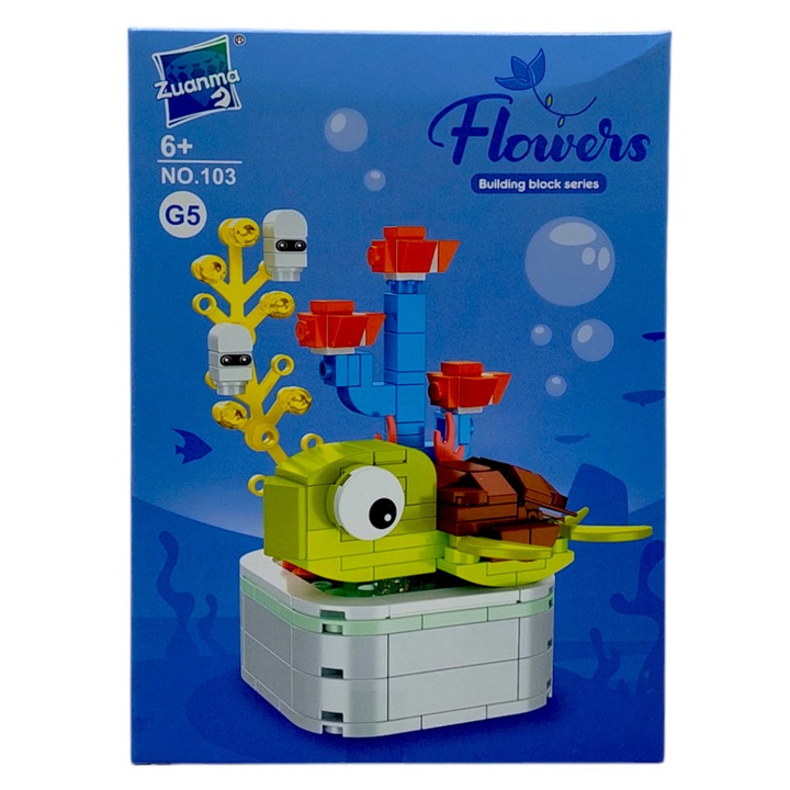 Set constructie Lumea Mării, Broască țestoasă, numărul 103, plastic