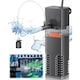 Filtru intern pentru acvariu, asskanaer, Filtru apa acvariu pesti, 4W, 300/h, Potrivit pentru acvariu de 600 l, Cu ventuza, Debit de apa reglabil, Zgomot redus, Impermeabil, Folosit pentru purificarea si aerarea apei, Plastic, 13.5*4.4*3.7 cm, Negru