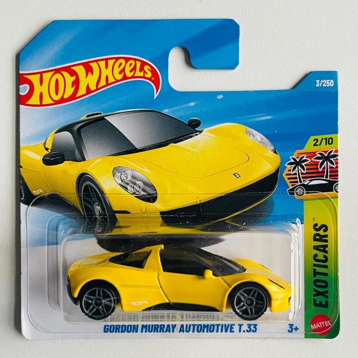 Masinuta Metalica Hot Wheels Gordon Murray AUtomotive T.33 Galben 2025 1:64