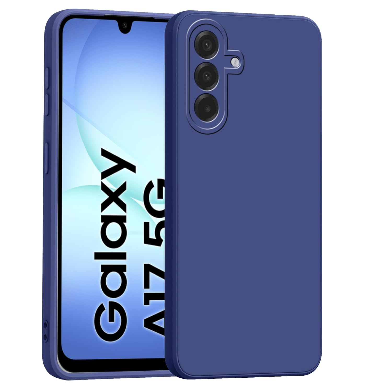 Husa pentru Samsung Galaxy A17, Silicon Albastru Inchis, BzStore