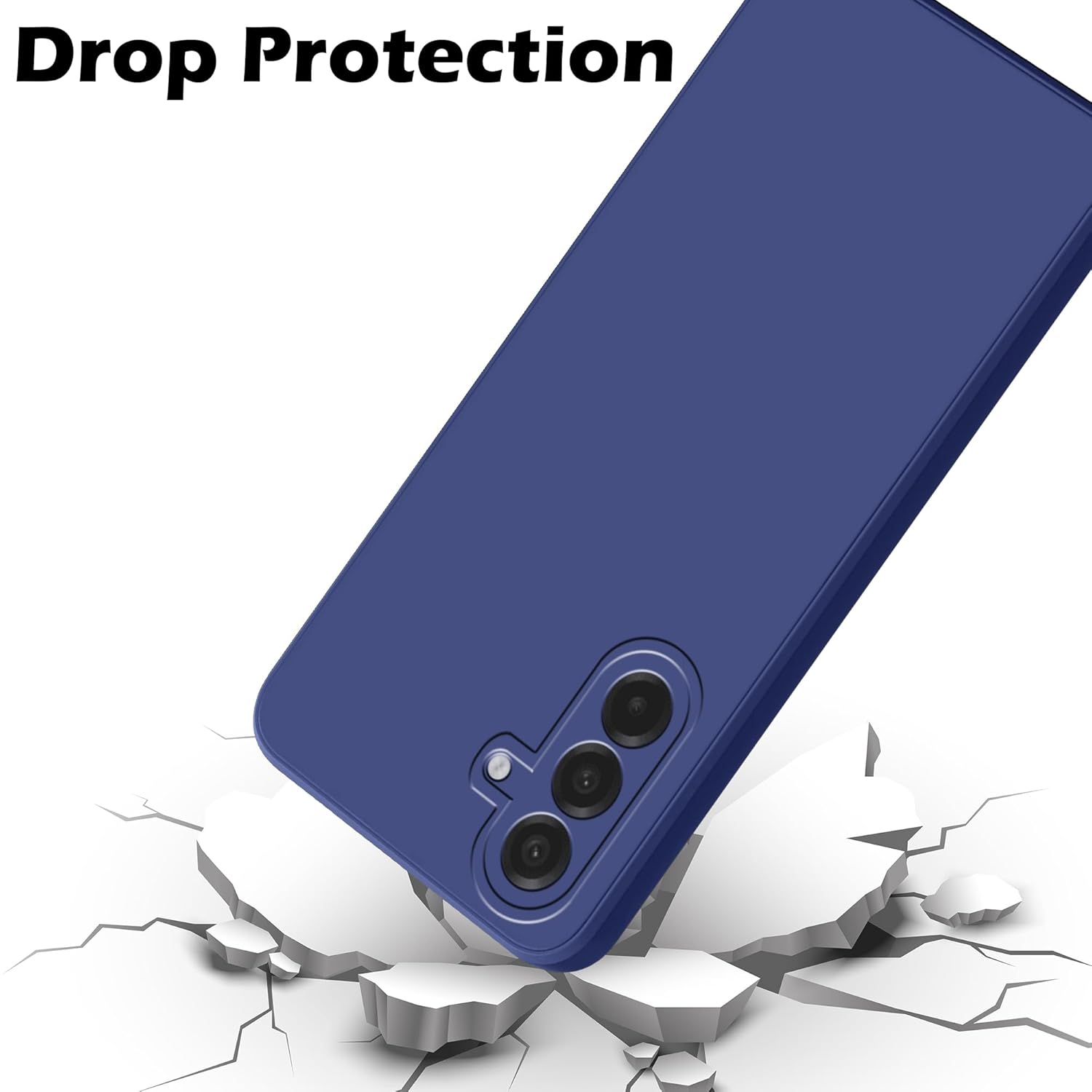 Husa pentru Samsung Galaxy A17, Silicon Albastru Inchis, BzStore