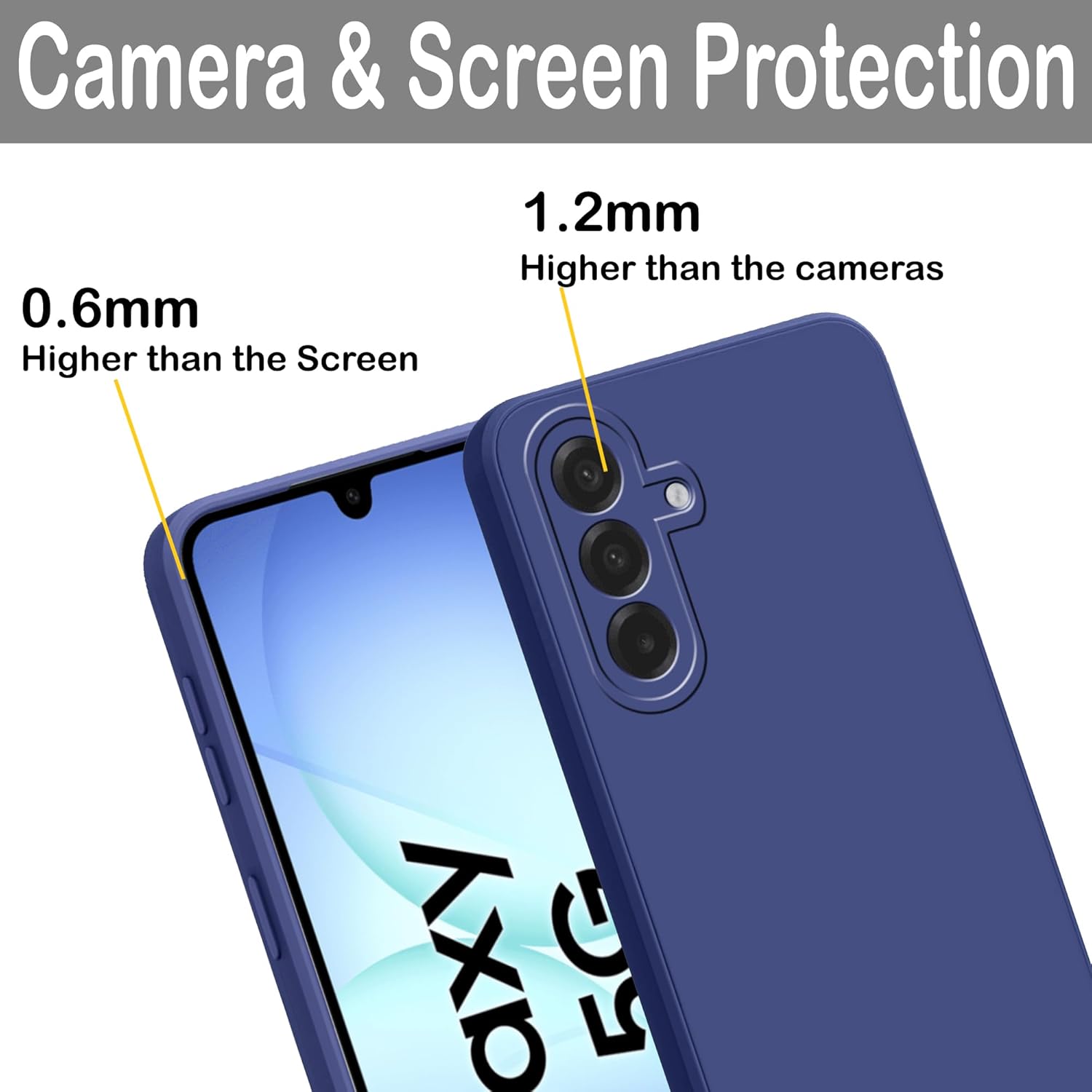 Husa pentru Samsung Galaxy A17, Silicon Albastru Inchis, BzStore
