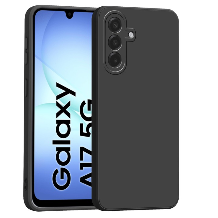 Husa pentru Samsung Galaxy A17, Silicon Negru, BzStore