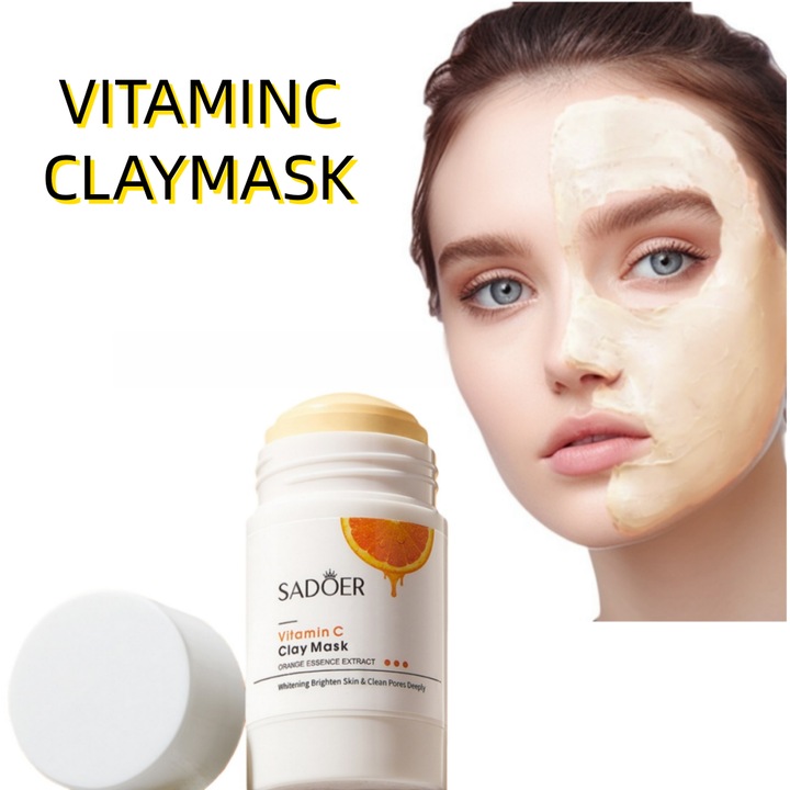 Masca, SADOER, masca de noroi cu vitamina C, Iluminanta, Curatare Profunda pentru Pori, 40g