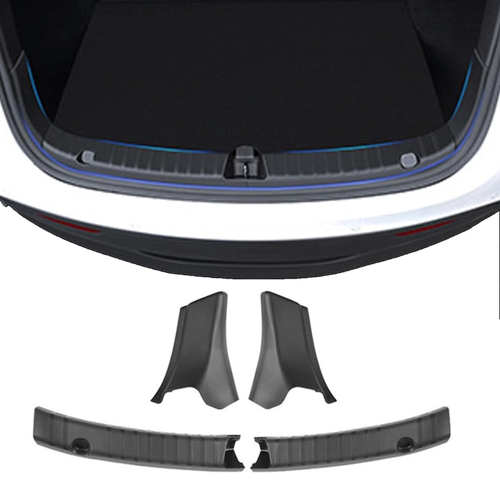 Hátsó lökhárító + oldalsó élek védelme, kompatibilis a Tesla Model Y 2020‑2024 modellel