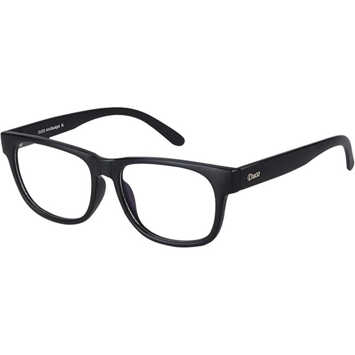 Ochelari protectie lumina albastra unisex model 2142T rama TR90 rectangular vintage culoare negru