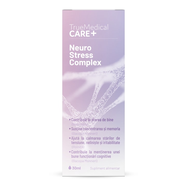 NeuroStress Complex – Supliment Natural Lichid pentru STRES, cu 6 plante si Triplu Efect: relaxant, adaptogen si neuroprotector