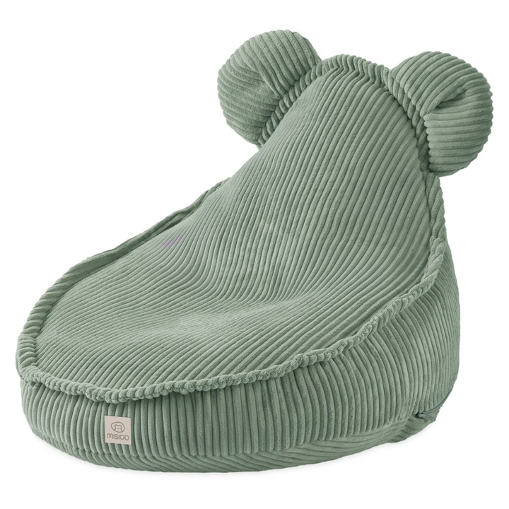 Fotoliu puf pentru copii beanbag sako, Misioo Huggy Bear, Catifea, Verde, 68x45 cm