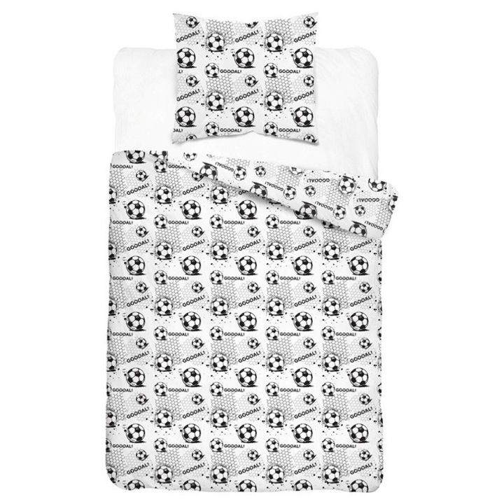 Lenjerie de pat Detexpol 160x200cm, 100% bumbac, 1x70x80cm, print colorat