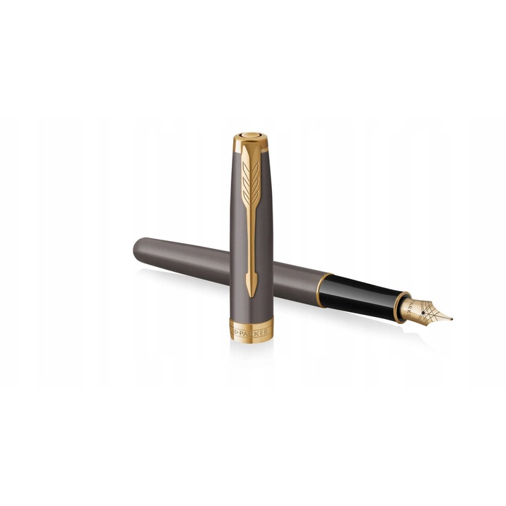 Parker Sonnet töltőtoll, arany-szürke, közepes, kifinomult design