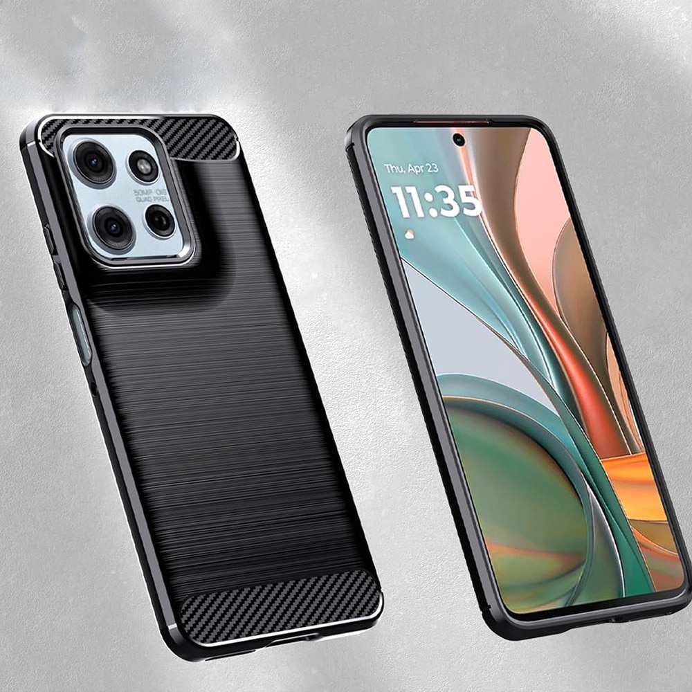 Husa pentru Motorola Moto G57 Power / G67 Power Carbon Liquid Silicone, negru