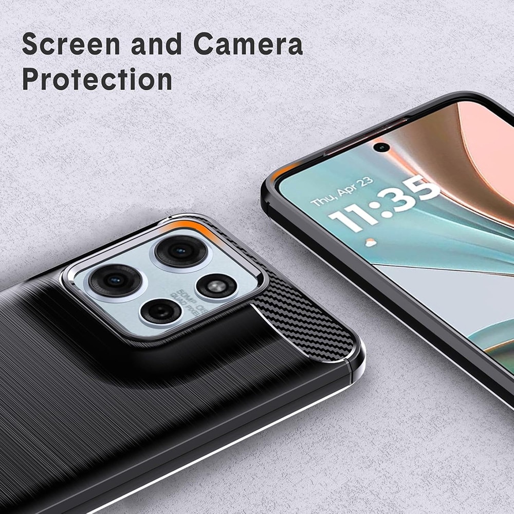 Husa pentru Motorola Moto G57 Power / G67 Power Carbon Liquid Silicone, negru