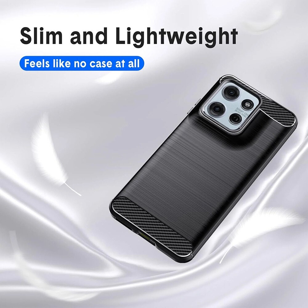 Husa pentru Motorola Moto G57 Power / G67 Power Carbon Liquid Silicone, negru