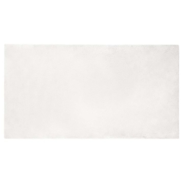 Covor din Blana Faux de Iepure Olite vidaXL, Alb 80 x 150 cm Poliester