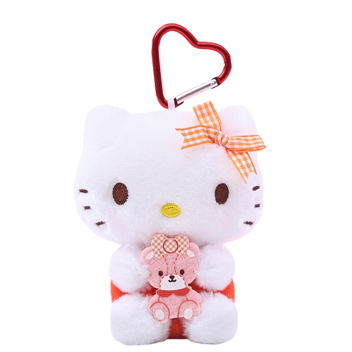 Jucarie de plus Hello Kitty, 12cm, portocalie
