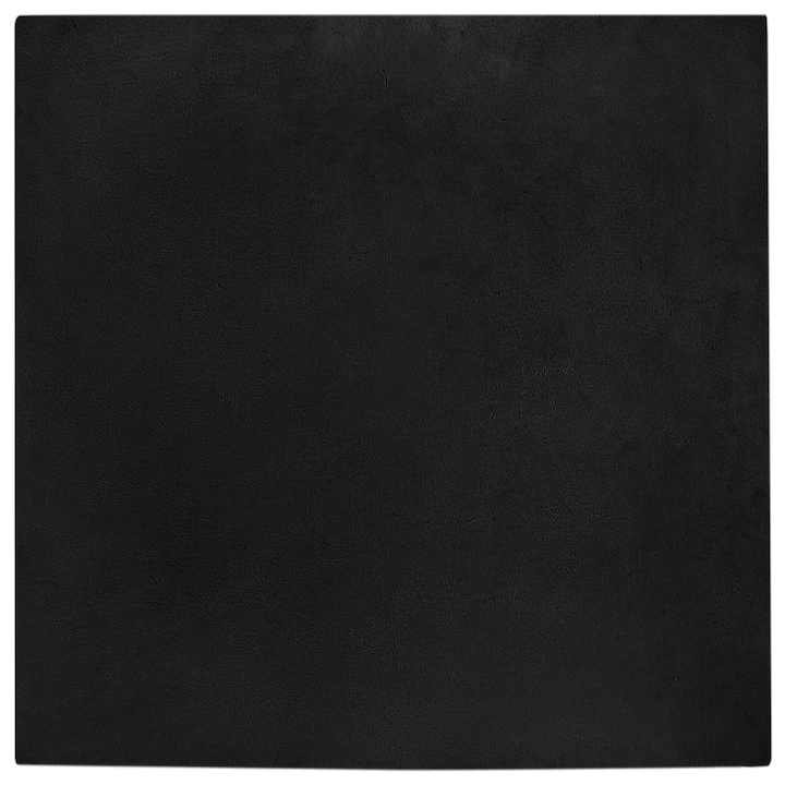 Covor din Blana Faux de Iepure Olite vidaXL, Negru 160 x 160 cm