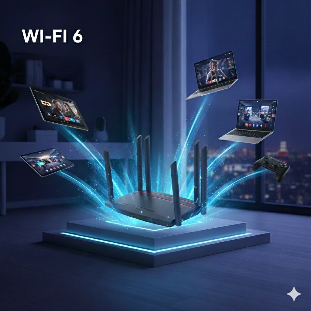 Router Wireless GLIMATECH AX3000, Dual Band 2.4-5.8 GHz, 6 Antene ...