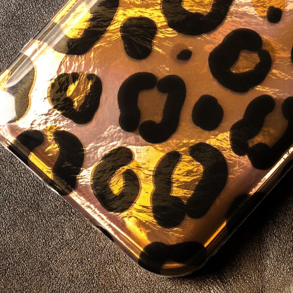 Husa Telefon Fashion pentru Samsung Galaxy A17, silicon+acrilic, Panther Print Cupru, Decupaje precise, Multicolor
