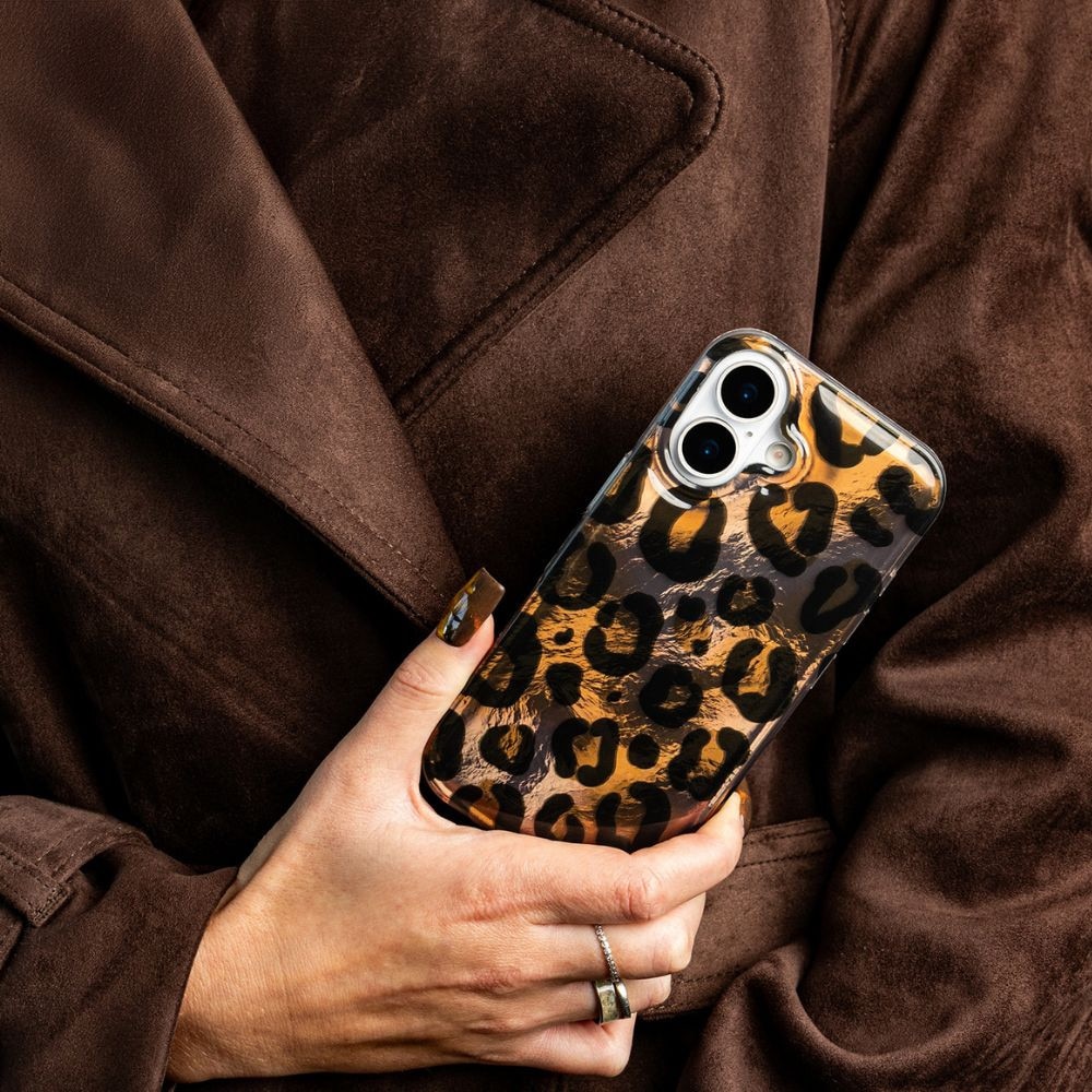 Husa Telefon Fashion pentru Samsung Galaxy A17, silicon+acrilic, Panther Print Cupru, Decupaje precise, Multicolor