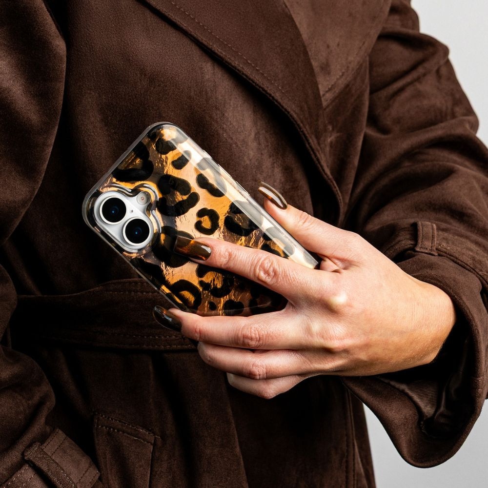 Husa Telefon Fashion pentru Samsung Galaxy A17, silicon+acrilic, Panther Print Cupru, Decupaje precise, Multicolor