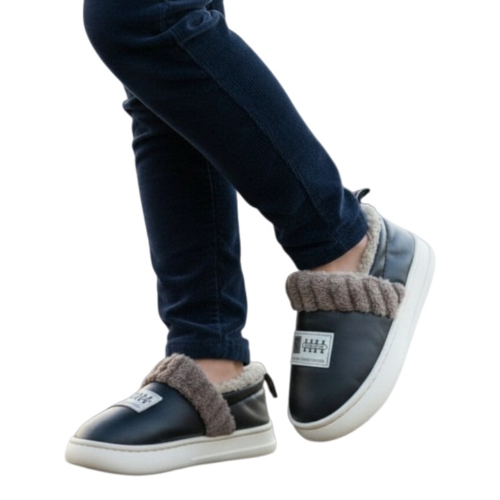 Домашни чехли с пух L611gri 122402, Сив, 40-41