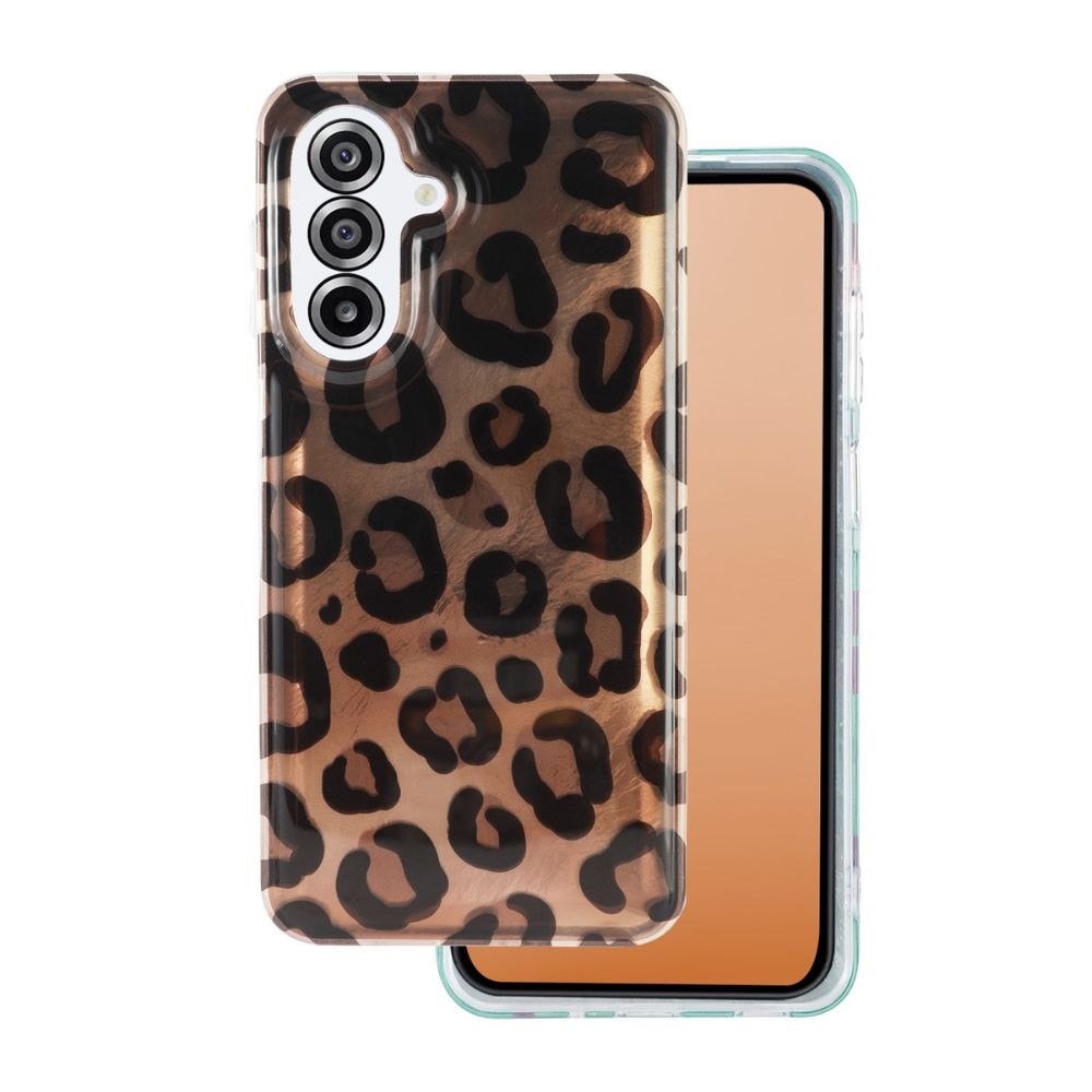 Husa Telefon Fashion pentru Samsung Galaxy A17, silicon+acrilic, Panther Print Cupru, Decupaje precise, Multicolor