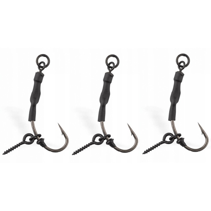 Set Ronnie Rig Zfish pentru pescuit crap, Marimea 6, 3 buc
